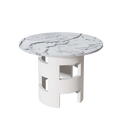 Jalob Round Marble Dining Table 